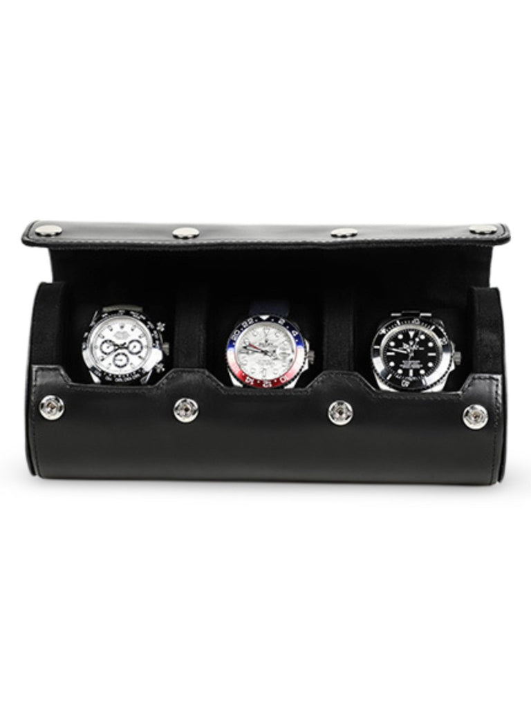 Coffret à montres, en cuir, aspect distingué, modèle Hugues - Coffret - Noir