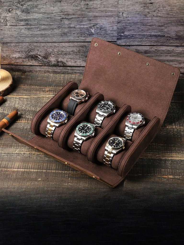 Coffret à montres, en cuir, grand format, modèle Verner - Coffret - Café