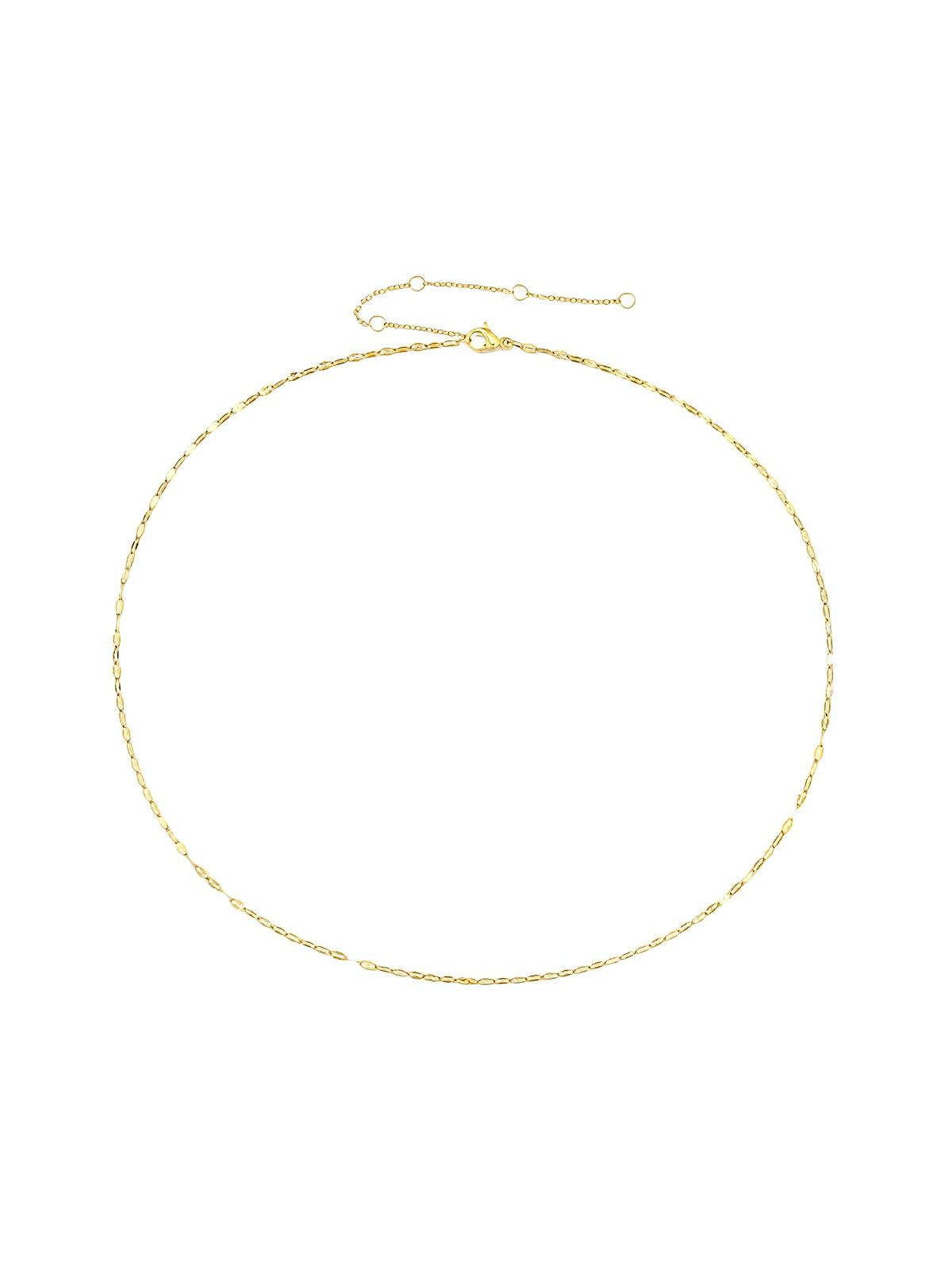 Collier chaîne femme, acier inoxydable, doré ou argenté, clavicule, maillons fins, style minimaliste, modèle Kelline - Collier - Or 35+3cm