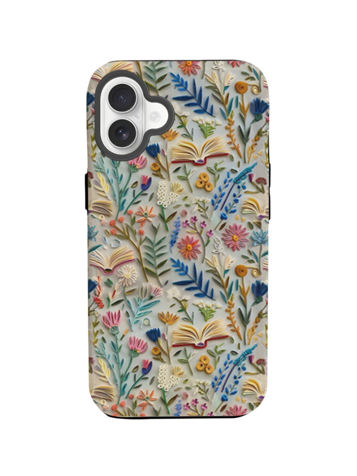 Coque iPhone fleurs en relief, protection anti - choc, design 3D effet papier, impression florale, rigide et fine, motif artistique coloré, modèle Olia - Coque iPhone - Multicolore iPhone XR