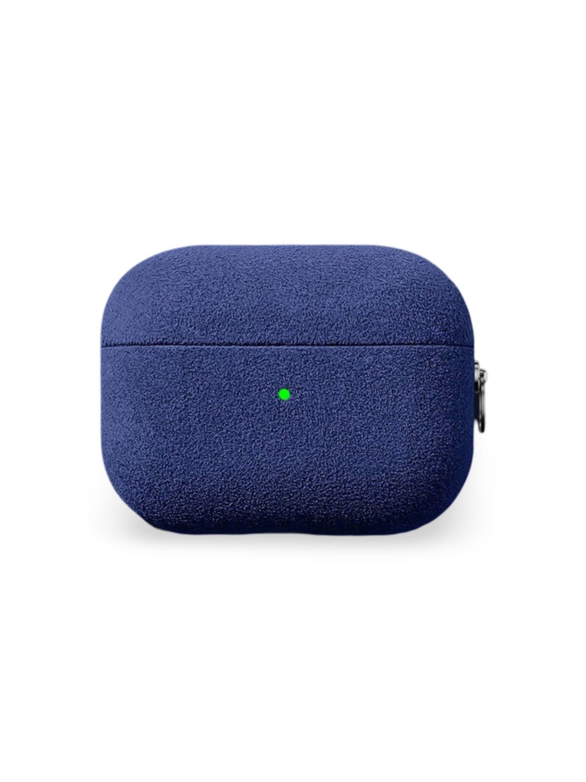 Coque pour AirPods Pro et Pro 2 en simili vegan, toucher doux, magnétique, compatible charge sans fil, modèle Alga - Écouteurs sans fil - Bleu