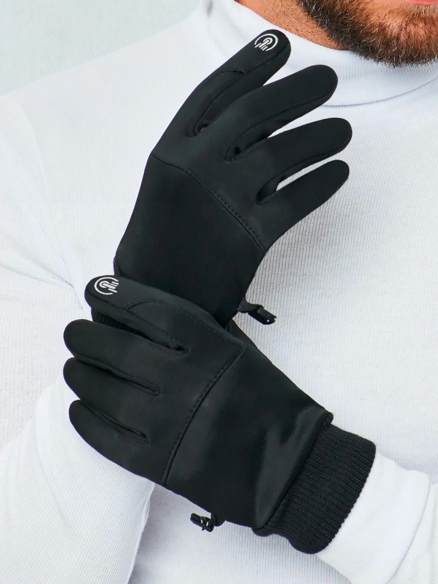 Gants d'hiver tactiques, coupe - vent, imperméables, idéal tout type de sport, chaud et confortable, modèle Aryx - Gants - Noir M
