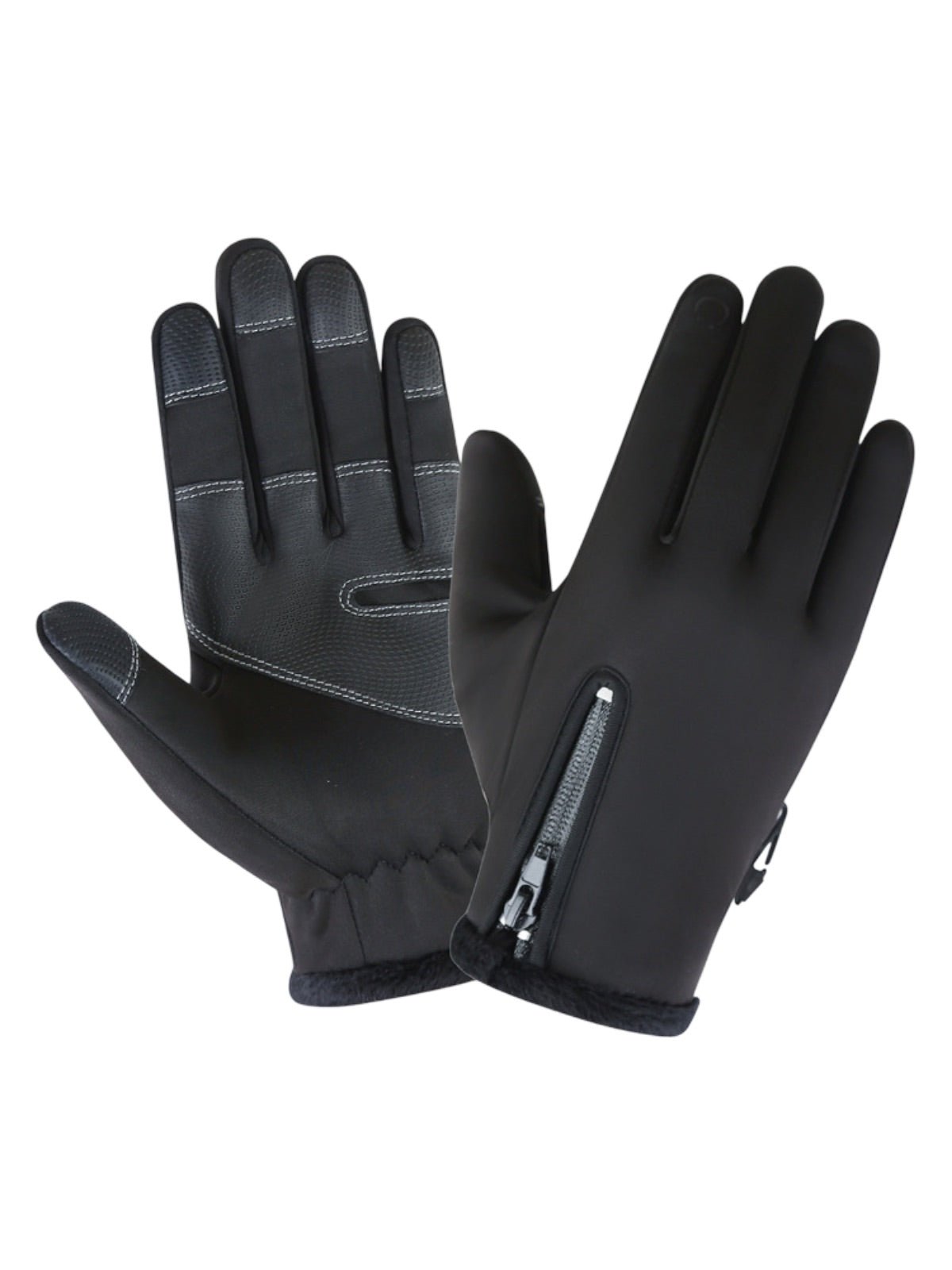 Gants hiver, gants de sport extrême, tactiles et chauds, imperméables et coupe - vent, idéal ski et montagne, modèle Variz - Gants - Noir S