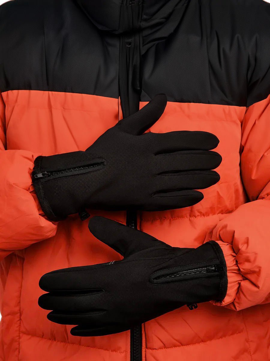 Gants hiver, gants de sport extrême, tactiles et chauds, imperméables et coupe - vent, idéal ski et montagne, modèle Variz - Gants - Noir S
