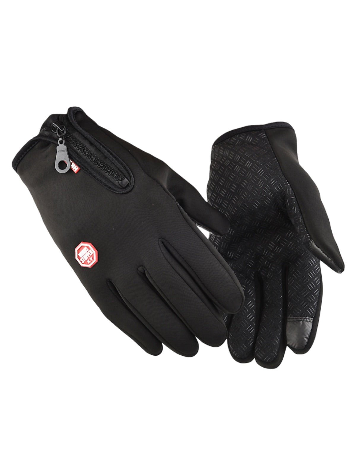 Gants hiver, tactiles et antidérapants, idéal sport d'hiver, ski et montagnes, confort et résistant au froid extrême, modèle Wali - Gants - Noir S