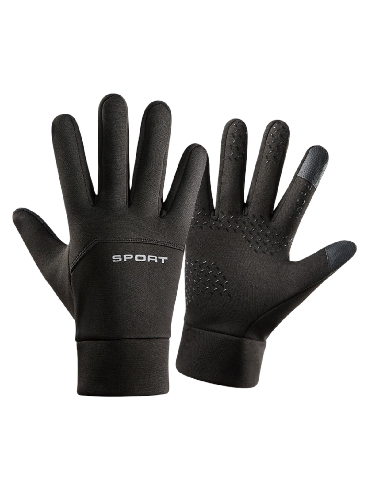 Gants tactiques d'hiver homme, gants tactiles sport, thermiques et anti - froid, anti - dérapants, imperméables et tactile, modèle Okly - Gants - Noir M