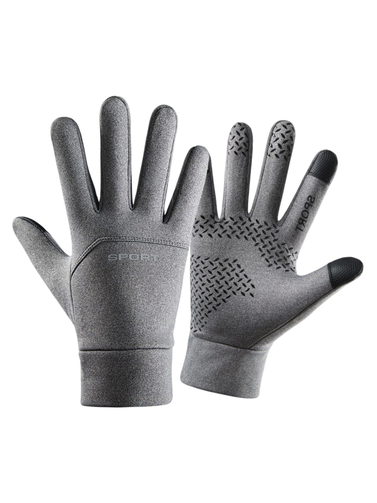 Gants tactiques d'hiver homme, gants tactiles sport, thermiques et anti - froid, anti - dérapants, imperméables et tactile, modèle Okly - Gants - Gris M