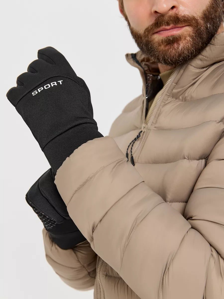 Gants tactiques d'hiver homme, gants tactiles sport, thermiques et anti - froid, anti - dérapants, imperméables et tactile, modèle Okly - Gants - Noir M