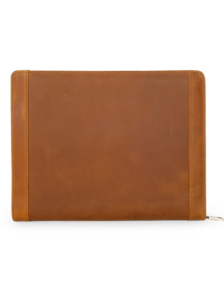 Housse en cuir véritable pour tablette, porte - documents et rangement à stylos, compatible iPad, style business, modèle Victorien - Housse - Marron