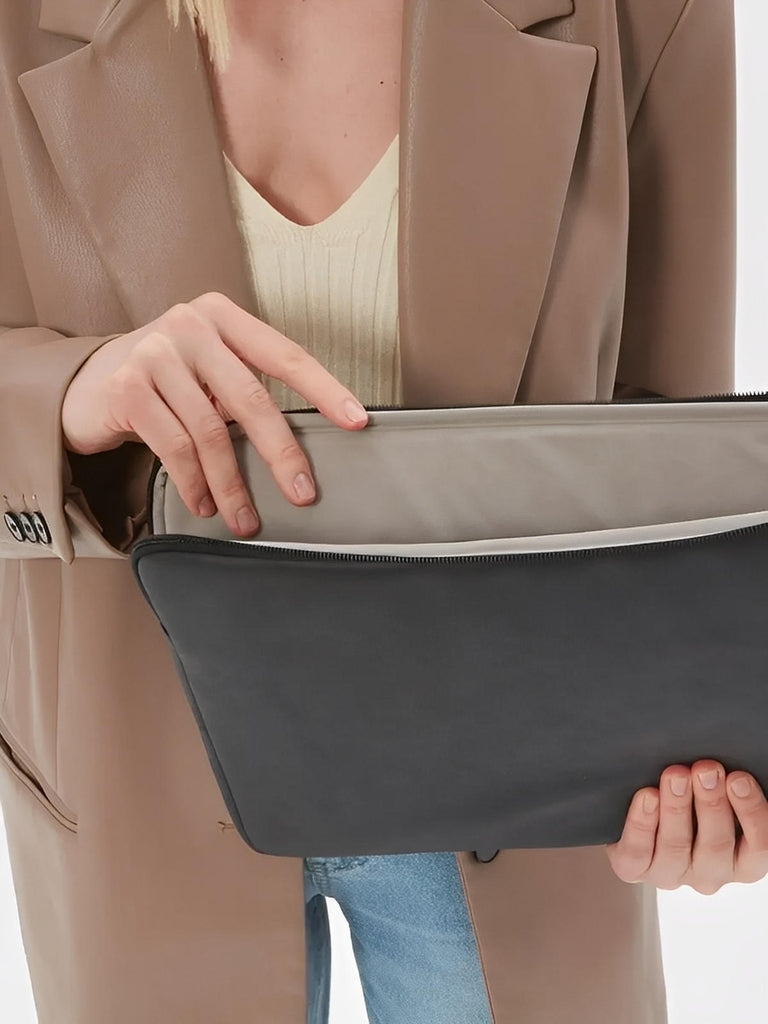 Housse ordinateur portable, protection antichoc, intérieur doux, fermeture éclair, sac d'ordinateur, modèle Roxane - Housse - Noir 11"