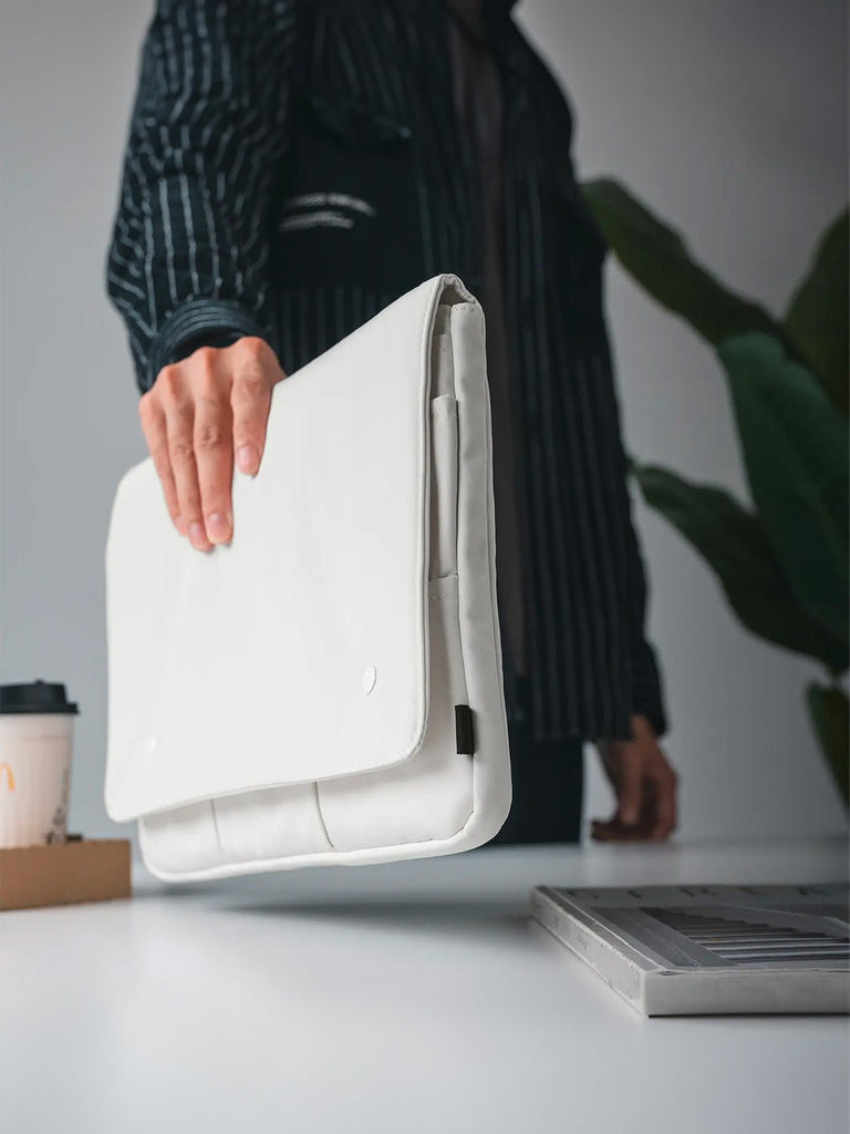 Housse pour ordinateur, housse de protection, housse laptop imperméable, housse MacBook, étui rangement PC portable, modèle Arivor - Housse - Blanc 13"