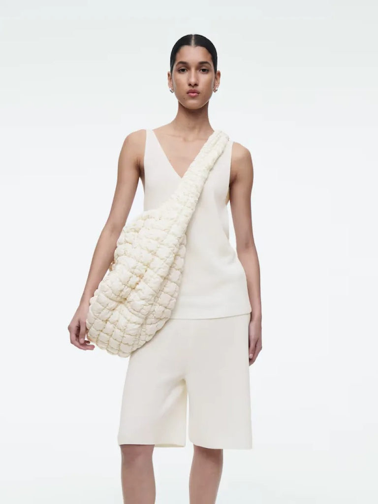 Tote-bag nuage oversize, sac matelassé, sac bandoulière doux, sac hobo rembourré, sac fourre-tout moderne, style Y2K, modèle Catherine