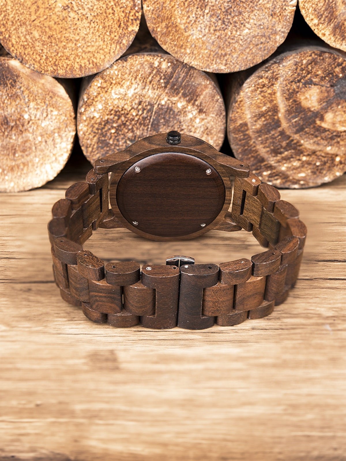 Montre en bois, cadran minimaliste, mouvement quartz japonais, design naturel, modèle Xode - Montre - Marron