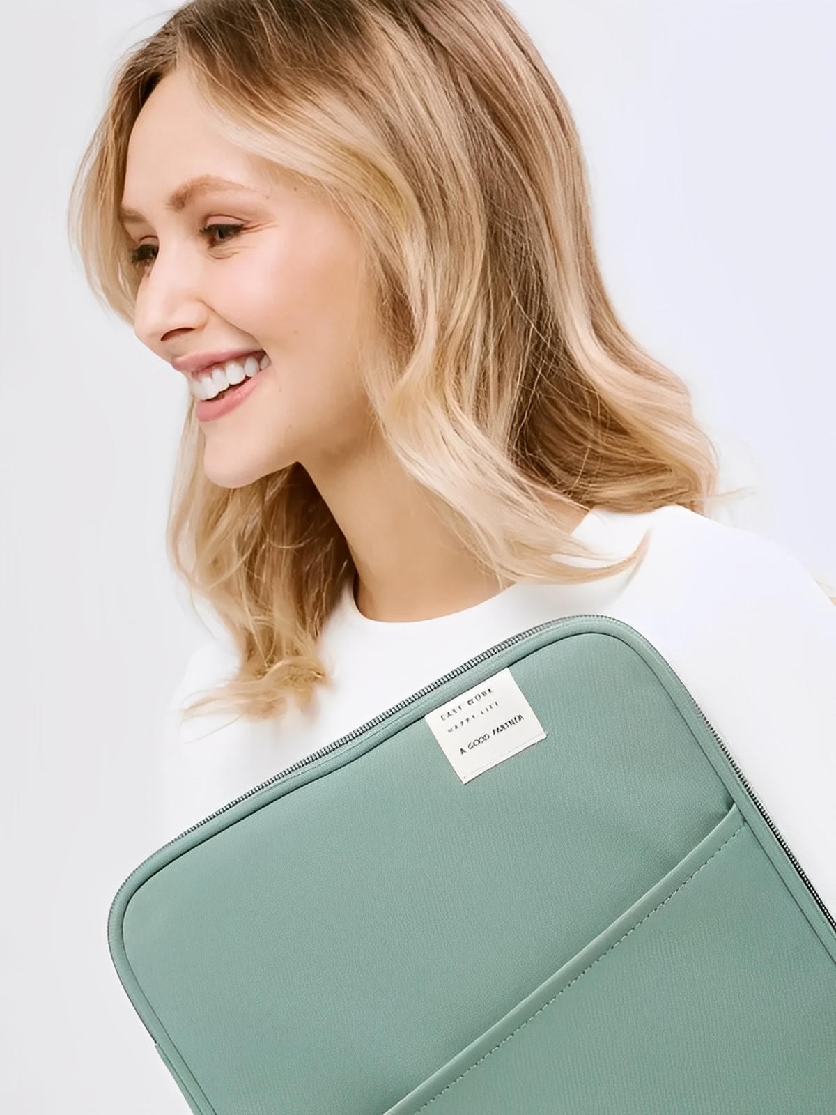ousse ordinateur portable, housse MacBook, protection tablette, sacoche fine, étui déperlant, modèle Constance - Housse - Vert M