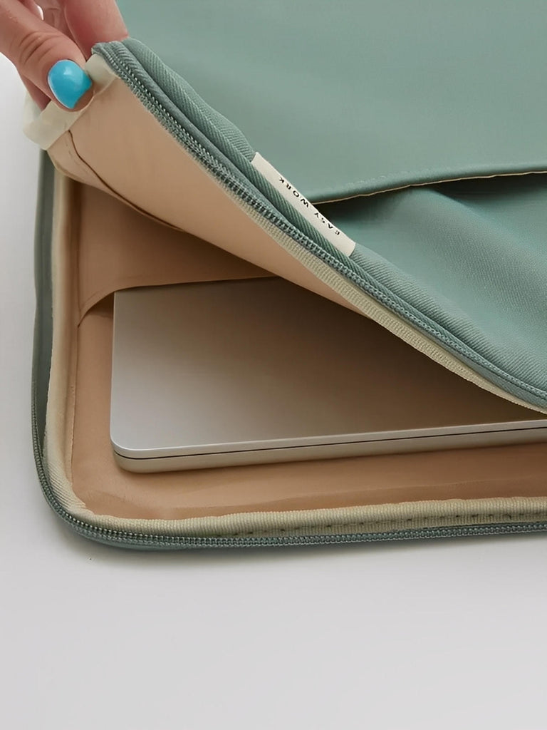 ousse ordinateur portable, housse MacBook, protection tablette, sacoche fine, étui déperlant, modèle Constance - Housse - Vert M