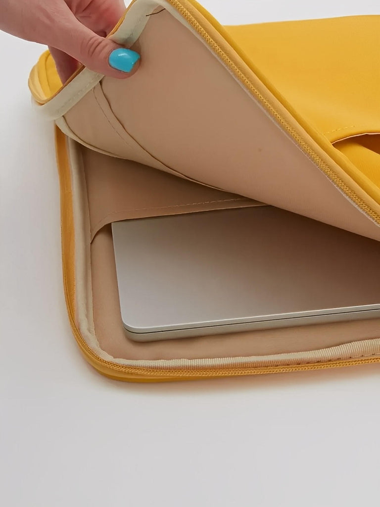 ousse ordinateur portable, housse MacBook, protection tablette, sacoche fine, étui déperlant, modèle Constance - Housse - Jaune M