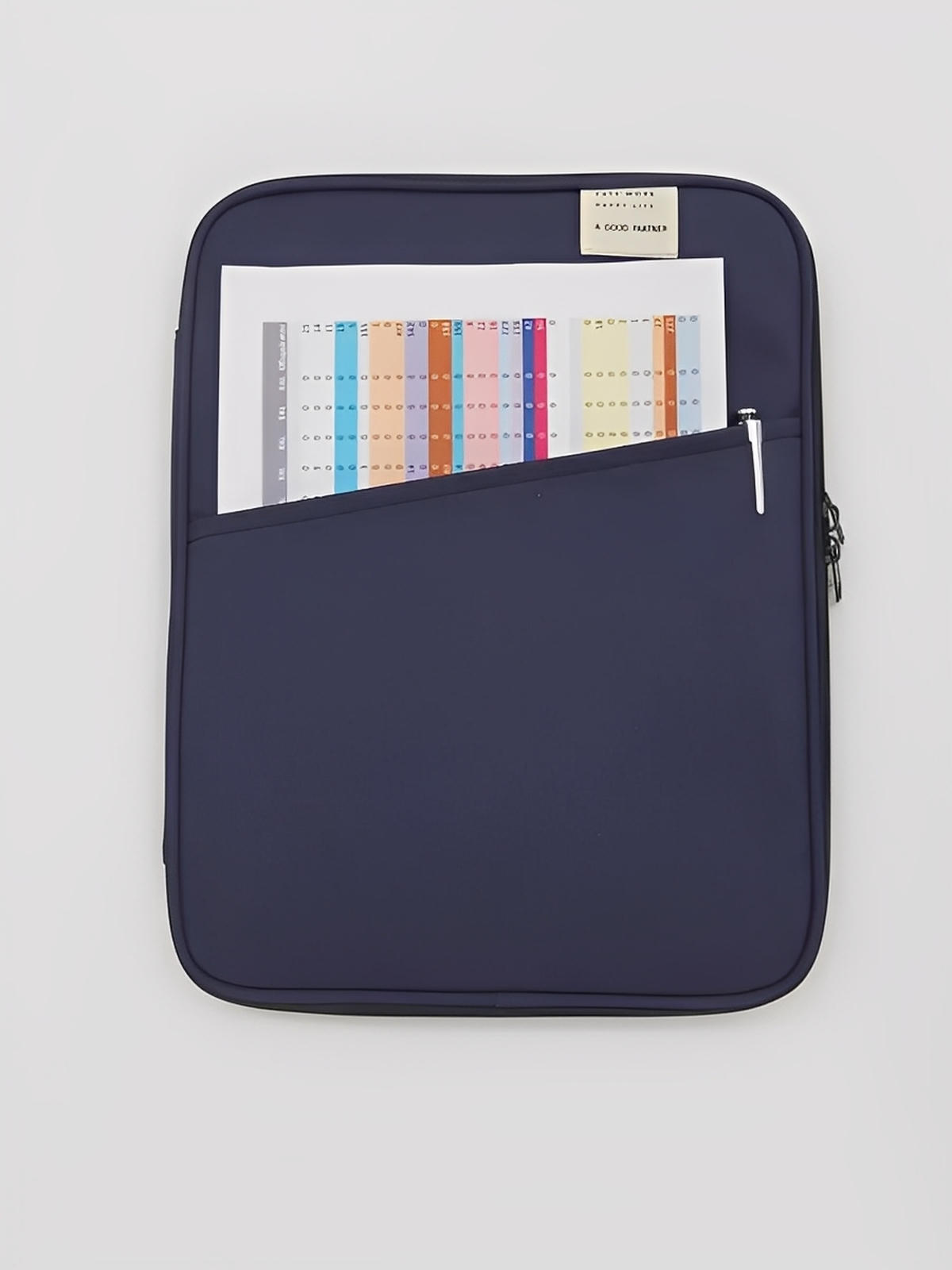 ousse ordinateur portable, housse MacBook, protection tablette, sacoche fine, étui déperlant, modèle Constance - Housse - Bleu marine M