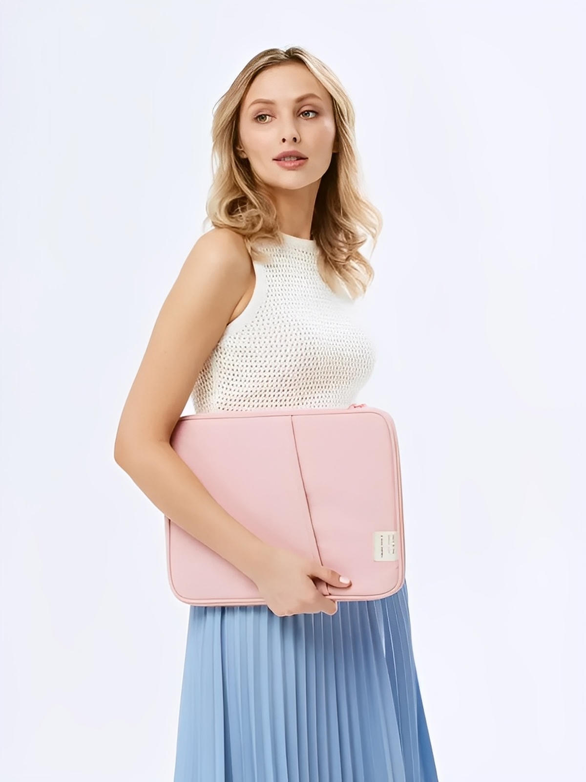 ousse ordinateur portable, housse MacBook, protection tablette, sacoche fine, étui déperlant, modèle Constance - Housse - Rose M