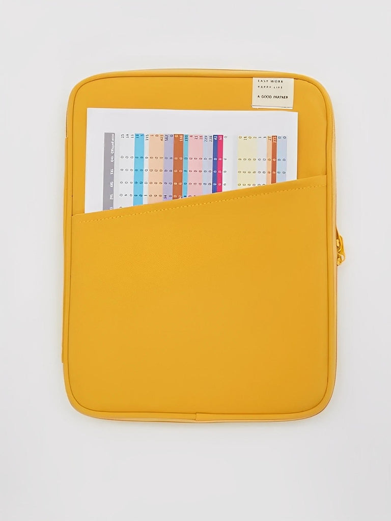 ousse ordinateur portable, housse MacBook, protection tablette, sacoche fine, étui déperlant, modèle Constance - Housse - Jaune M