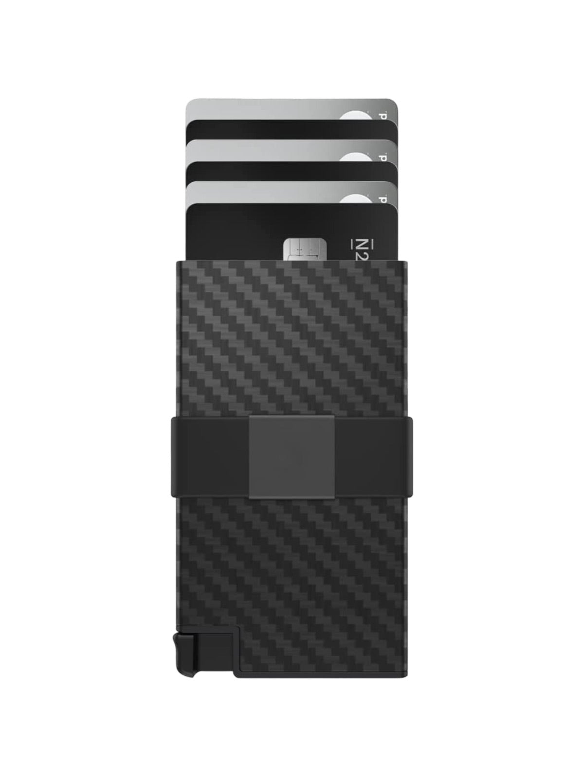 Porte - cartes en aluminium, porte feuilles RFID, slim, anti vol, capacité extensible, modèle Jester - Porte - feuille - Carbone