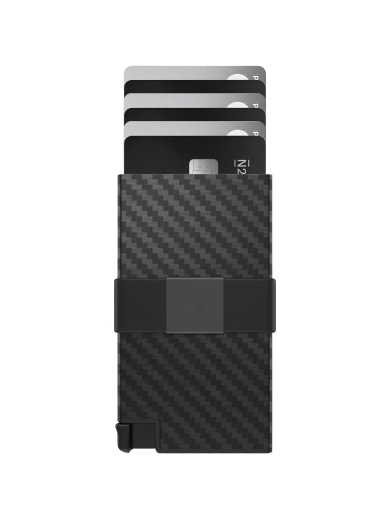 Porte - cartes en aluminium, porte feuilles RFID, slim, anti vol, capacité extensible, modèle Jester - Porte - feuille - Carbone