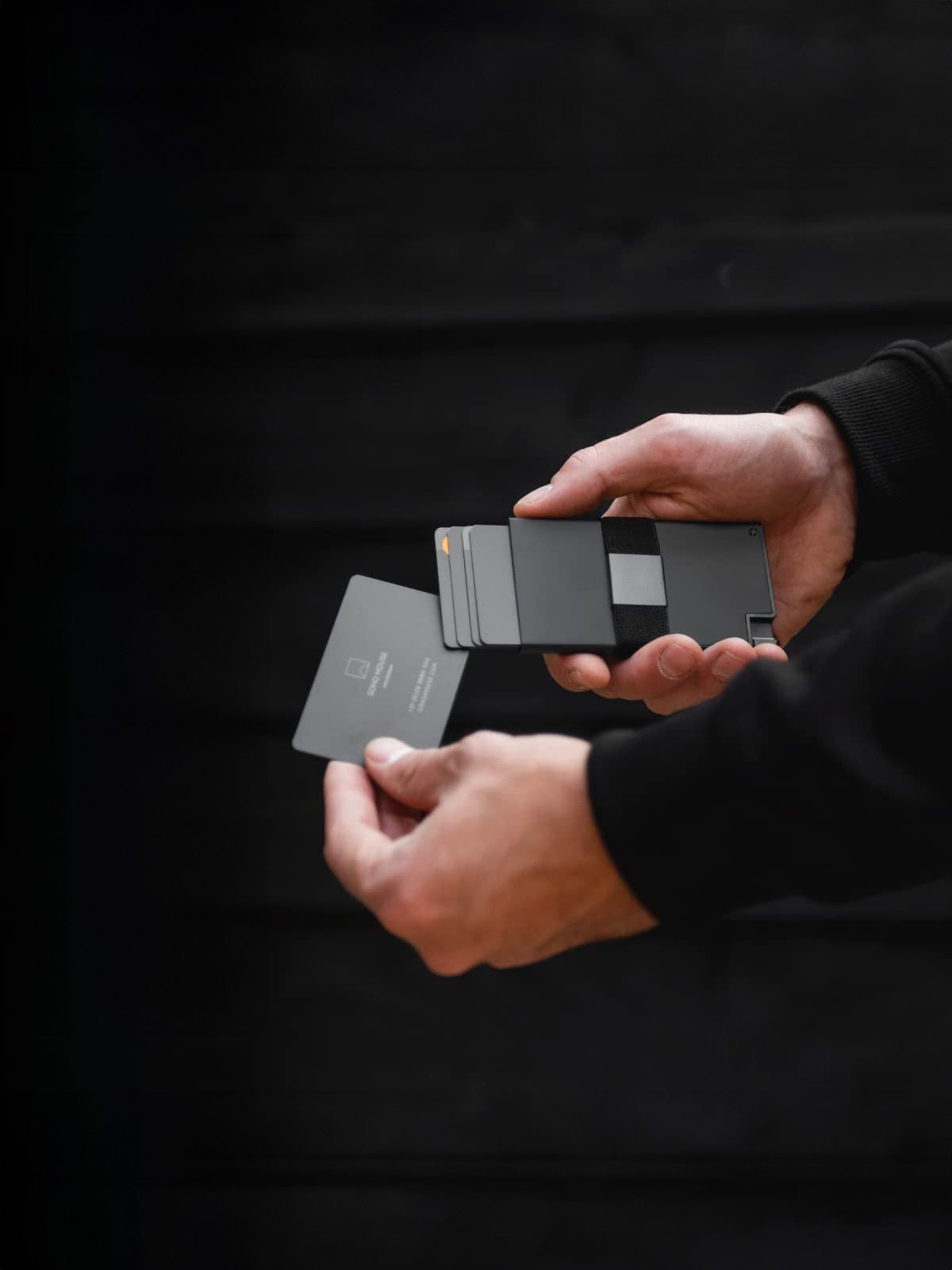 Porte - cartes en aluminium, porte feuilles RFID, slim, anti vol, capacité extensible, modèle Jester - Porte - feuille - Noir