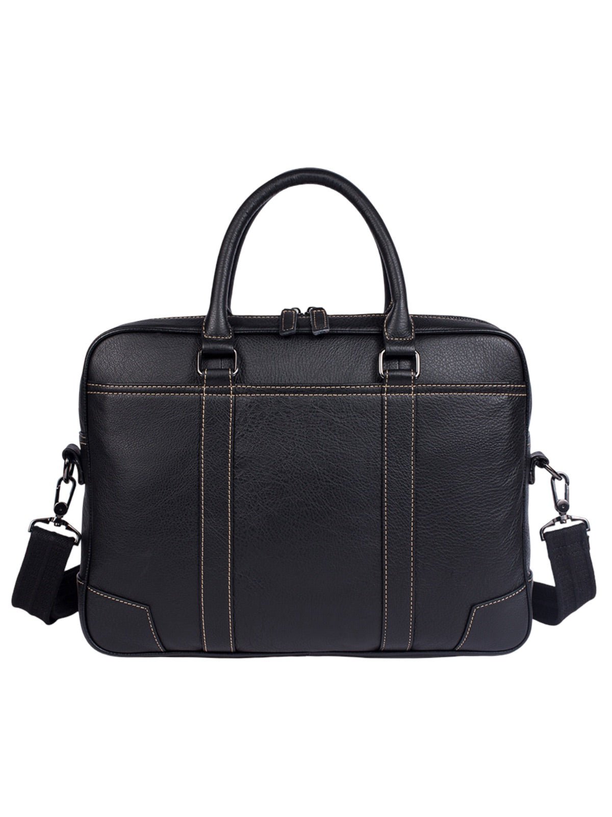Porte - documents homme en cuir, porte - documents noir, sac ordinateur 14 pouces, sacoche affaires, sac business épaule, sac de cours, sac de professeur, modèle Zak - Porte - document - Noir