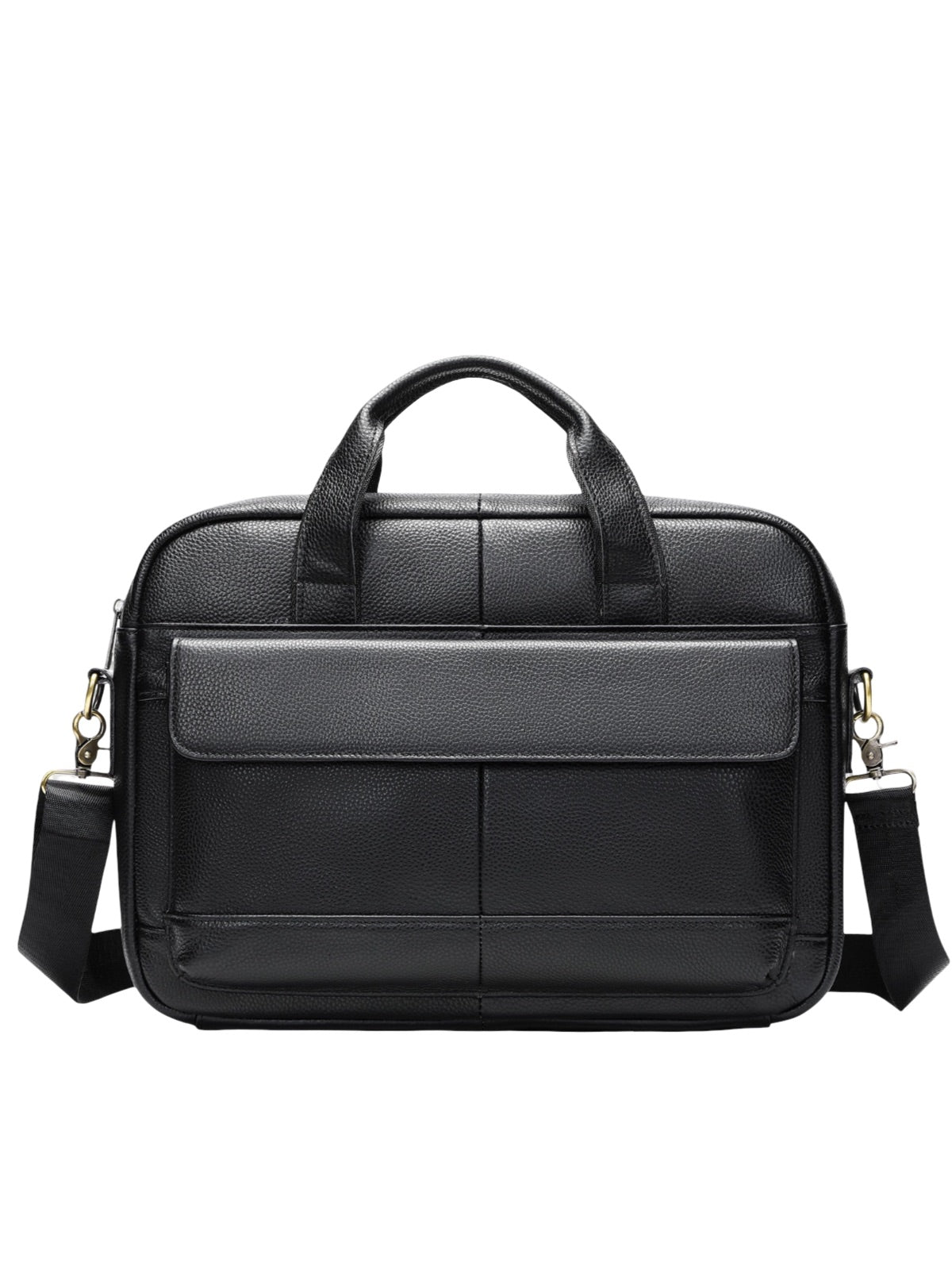 Porte - documents homme en cuir, sac ordinateur portable 14 pouces, sac bandoulière, sac business, sac de professeur, école, modèle Amard - Porte - document - Noir