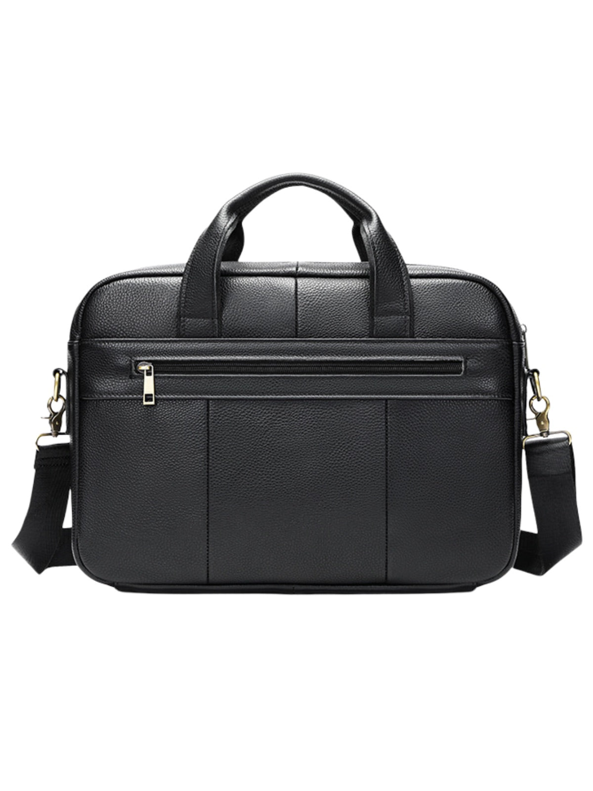 Porte - documents homme en cuir, sac ordinateur portable 14 pouces, sac bandoulière, sac business, sac de professeur, école, modèle Amard - Porte - document - Noir
