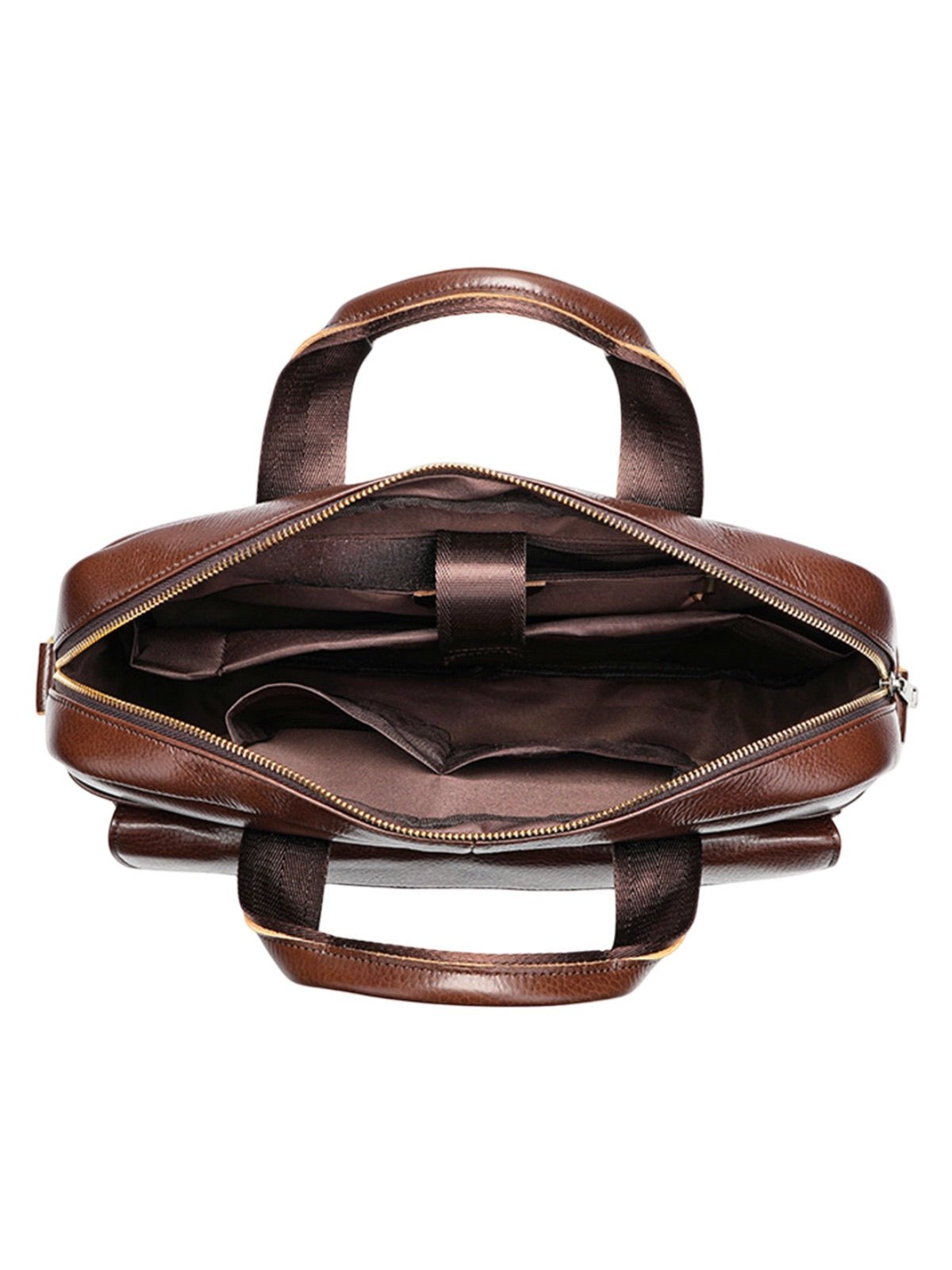 Porte - documents homme en cuir, sac ordinateur portable 14 pouces, sac bandoulière, sac business, sac de professeur, école, modèle Amard - Porte - document - Marron