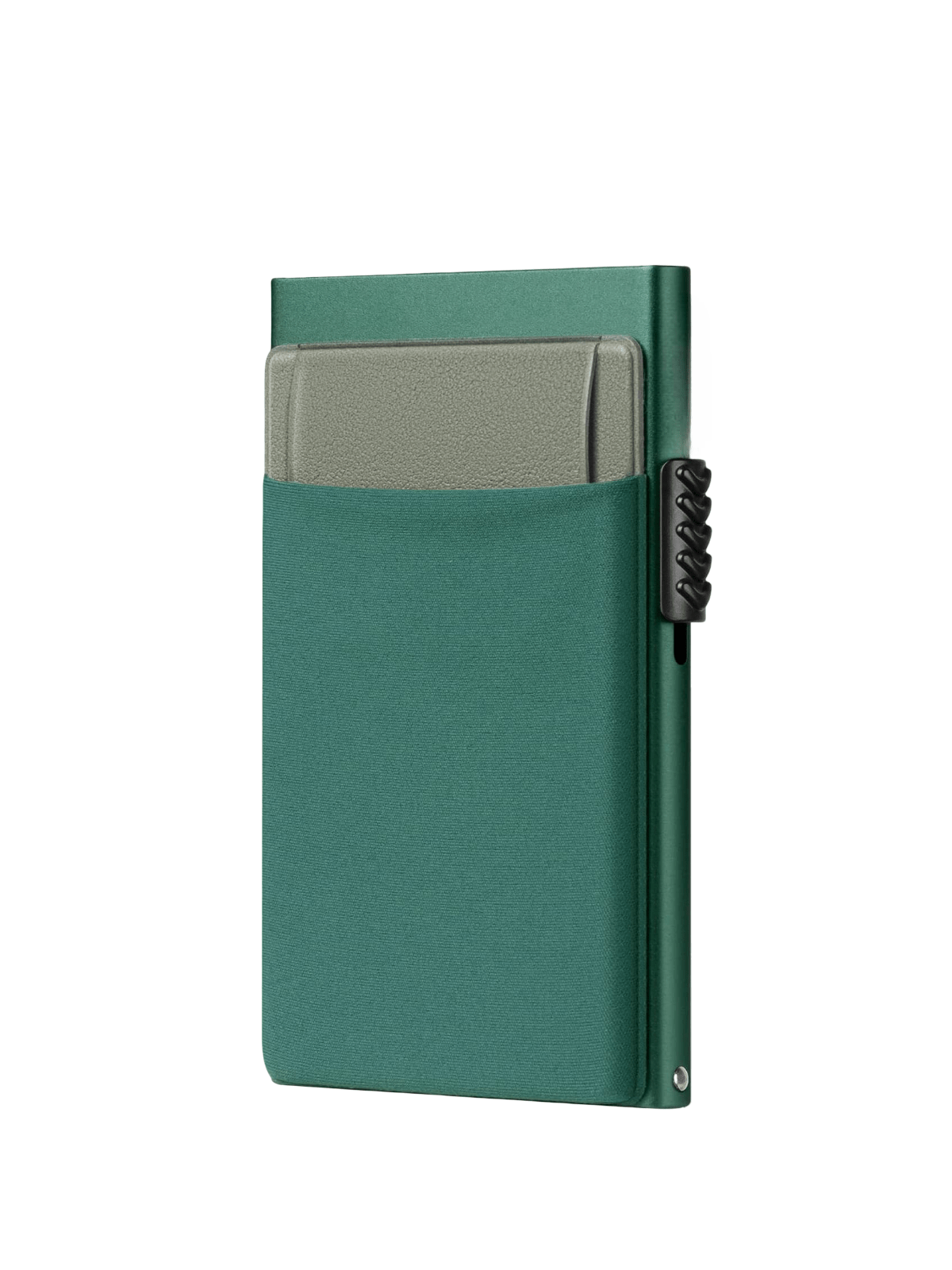 Portefeuille carte bancaire RFID, compact ultra fin, étui aluminium sécurisé, ouverture rapide, protection NFC, modèle Lunaria - Porte - feuille - Vert