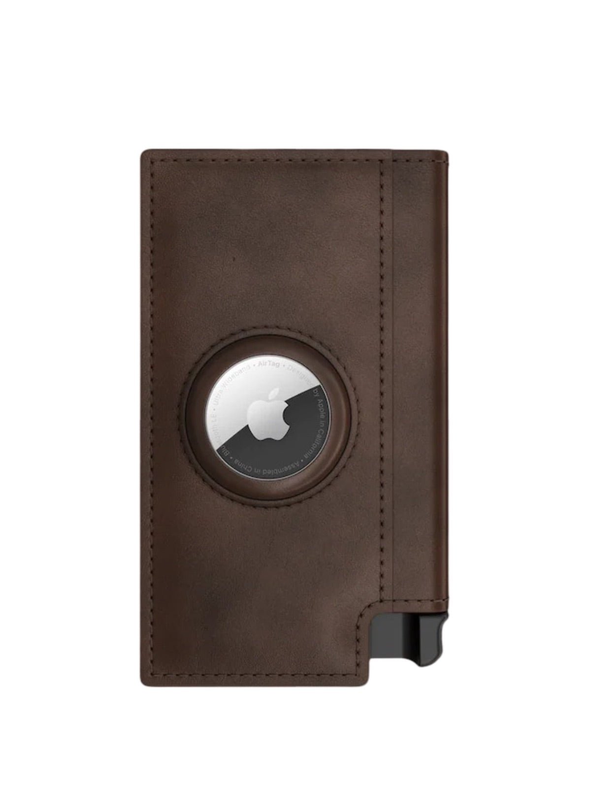 Portefeuille compact cuir RFID, rangement cartes, compatible AirTag, ouverture rapide, porte - billets intégré, modèle Taylor - Porte - feuille - Café