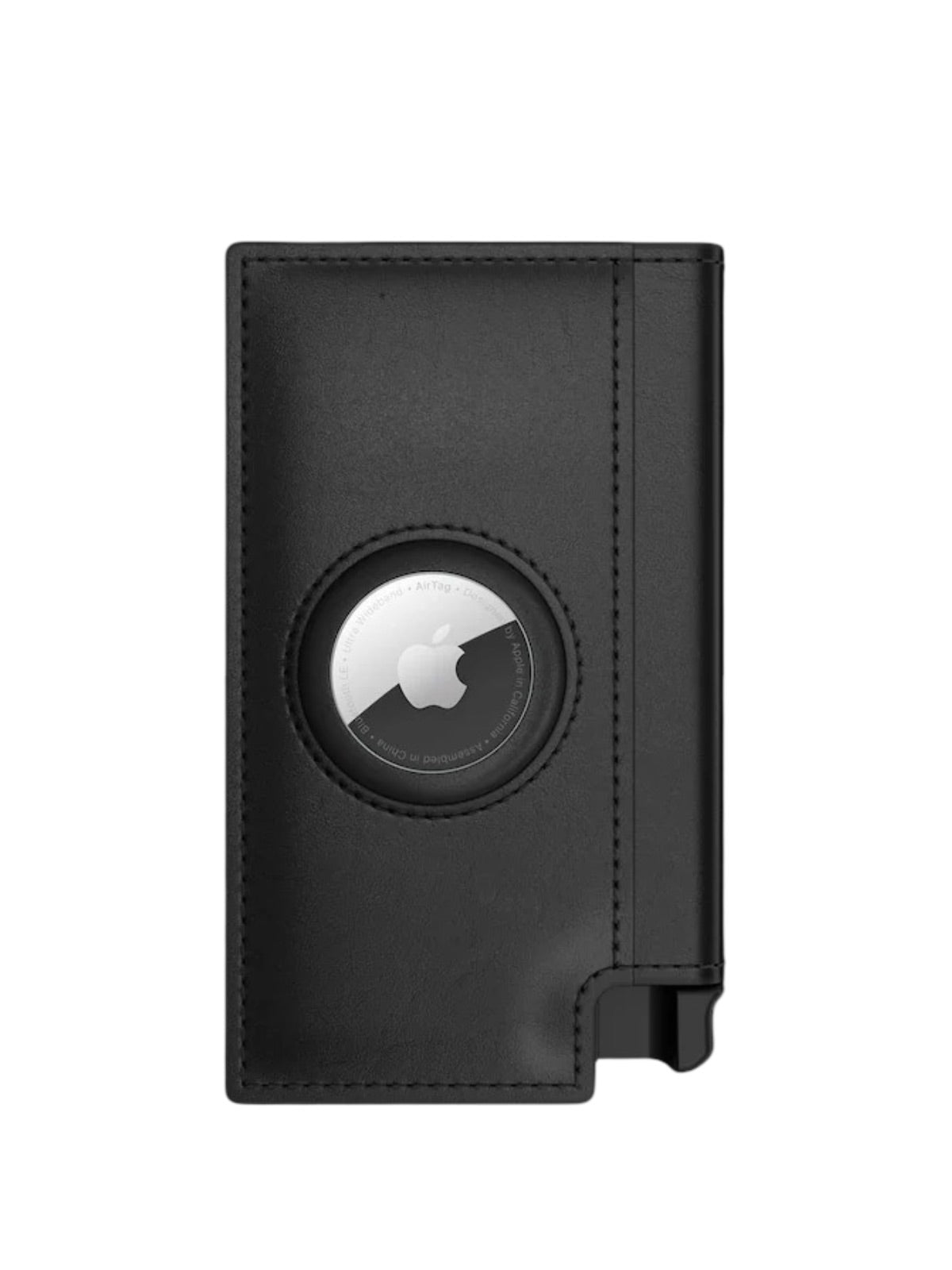 Portefeuille compact cuir RFID, rangement cartes, compatible AirTag, ouverture rapide, porte - billets intégré, modèle Taylor - Porte - feuille - Noir