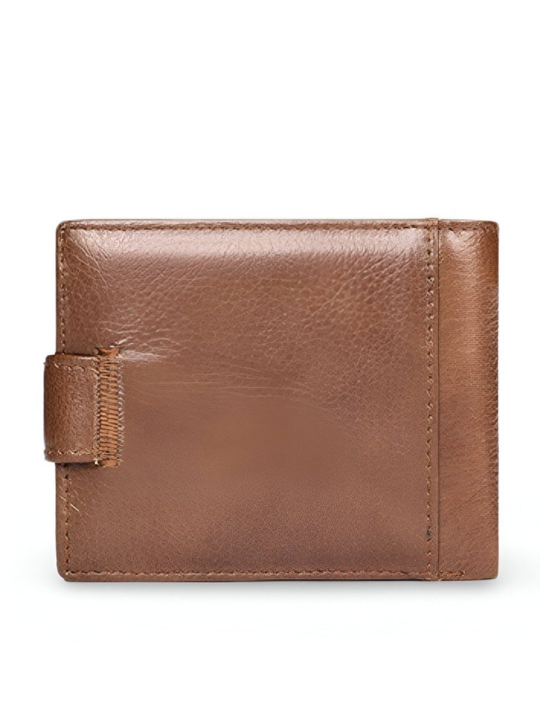 Portefeuille cuir véritable homme, RFID sécurisé, grande capacité, compartiment monnaie, modèle Merlin - Porte - feuille - Cognac