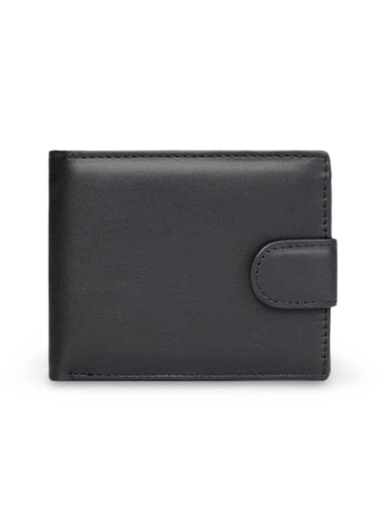 Portefeuille cuir véritable homme, RFID sécurisé, grande capacité, compartiment monnaie, modèle Merlin - Porte - feuille - Noir