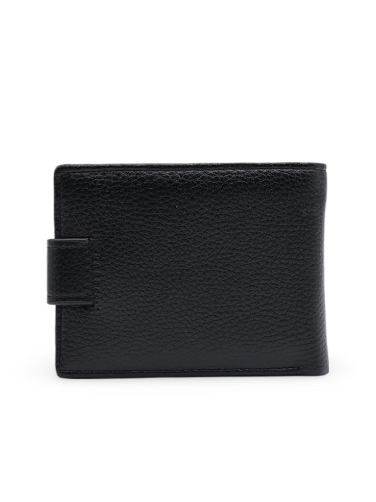 Portefeuille pour homme en simili vegan, fermeture à bouton, format compact, grande capacité, modèle Raoul - Porte - feuille - Noir