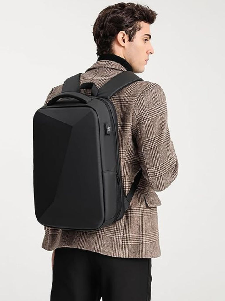 Sac à dos antivol, business et voyage, capacité extensible, avec port USB et compartiment ordinateur 15,6", résistant à l'eau, modèle Alior - Sac à dos - Noir