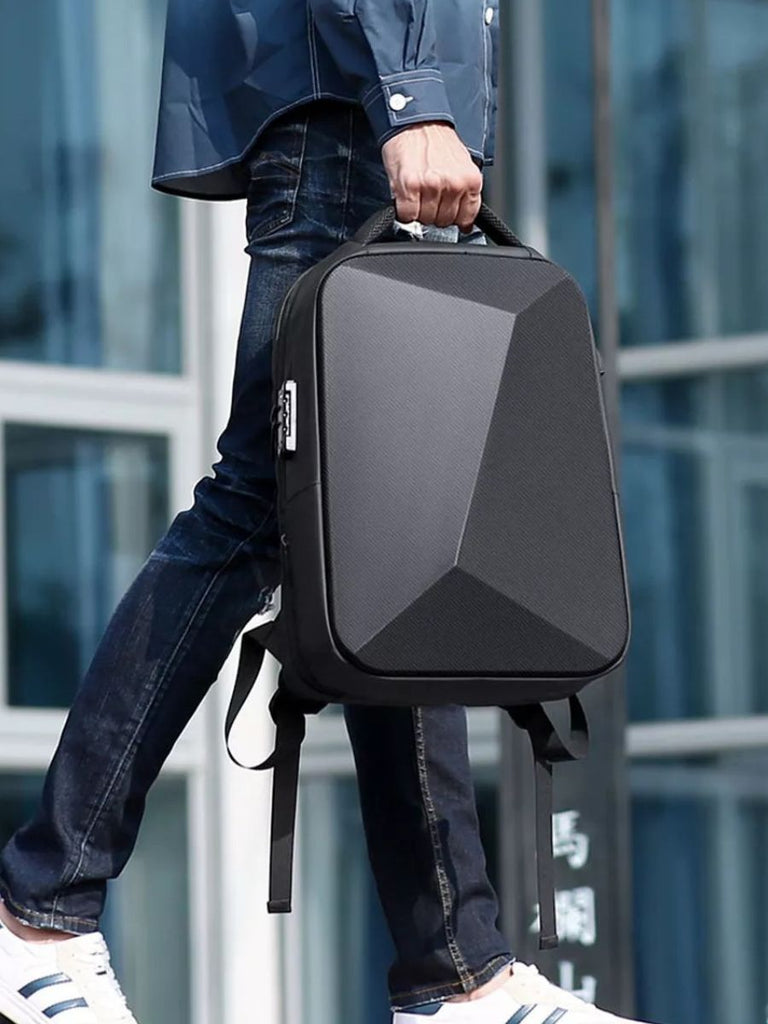 Sac à dos antivol, business et voyage, capacité extensible, avec port USB et compartiment ordinateur 15,6", résistant à l'eau, modèle Alior - Sac à dos - Noir