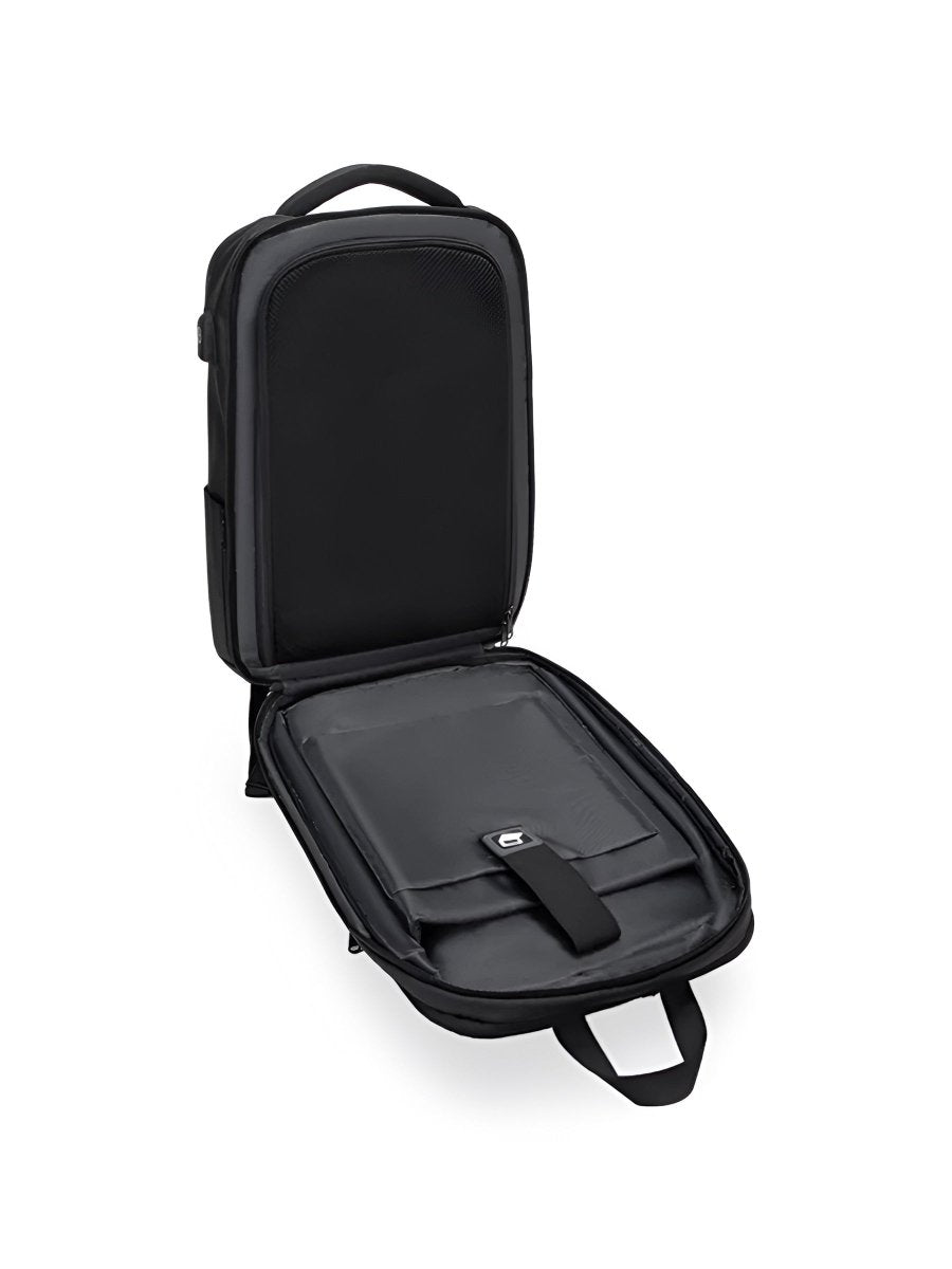 Sac à dos antivol, business et voyage, capacité extensible, avec port USB et compartiment ordinateur 15,6", résistant à l'eau, modèle Alior - Sac à dos - Noir