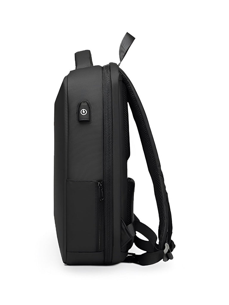 Sac à dos antivol, business et voyage, capacité extensible, avec port USB et compartiment ordinateur 15,6", résistant à l'eau, modèle Alior - Sac à dos - Noir