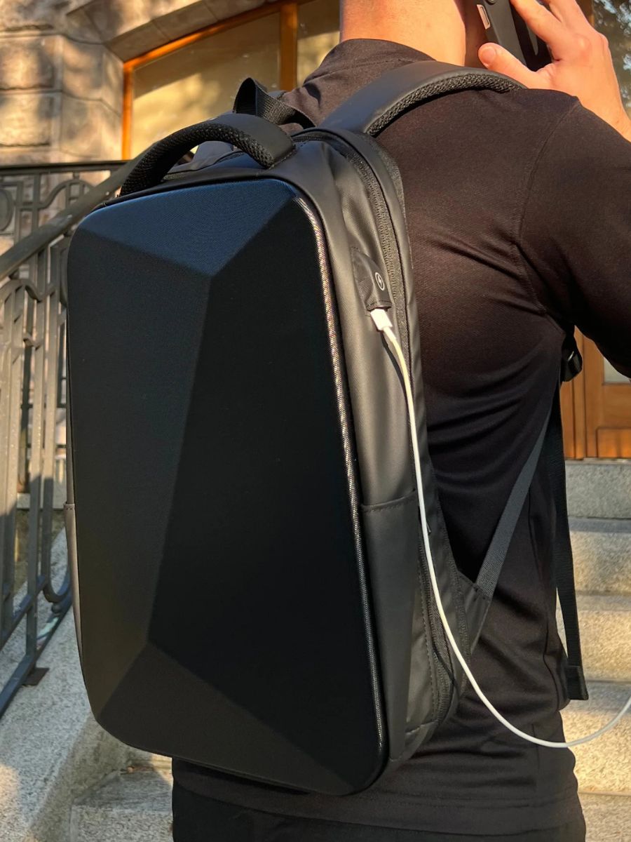 Sac à dos antivol, business et voyage, capacité extensible, avec port USB et compartiment ordinateur 15,6", résistant à l'eau, modèle Alior - Sac à dos - Noir