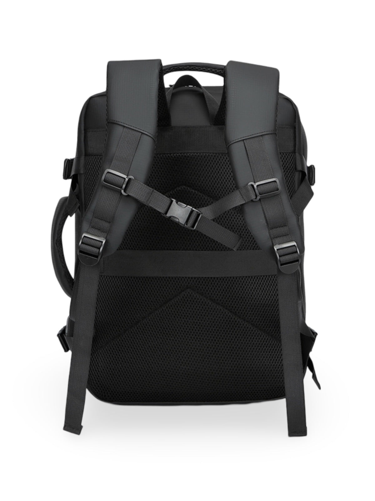 Sac à dos extensible 35L, résistant aux intempéries, port USB, ergonomique, idéal voyage et business, modèle Vargon - Sac à dos - Noir