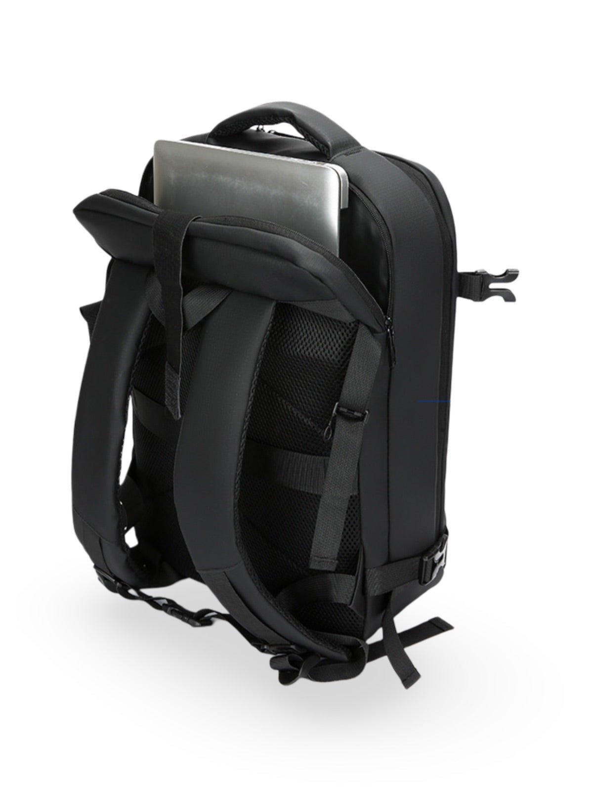 Sac à dos extensible 35L, résistant aux intempéries, port USB, ergonomique, idéal voyage et business, modèle Vargon - Sac à dos - Noir