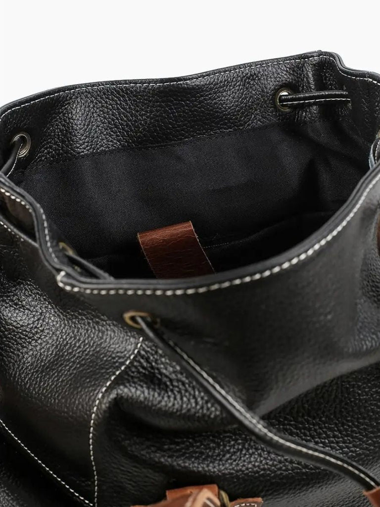 Sac à dos homme en cuir, imperméable, avec compartiment pour ordinateur, style urbain, modèle Hélios - Sac à dos - Café