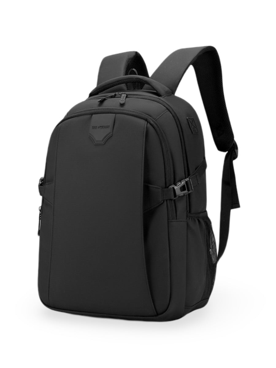 Sac à dos homme grande capacité, multi - compartiments, port USB, imperméable, design ergonomique, modèle Léos - Sac à dos - Noir