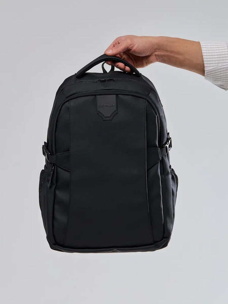 Sac à dos homme grande capacité, multi - compartiments, port USB, imperméable, design ergonomique, modèle Léos - Sac à dos - Noir