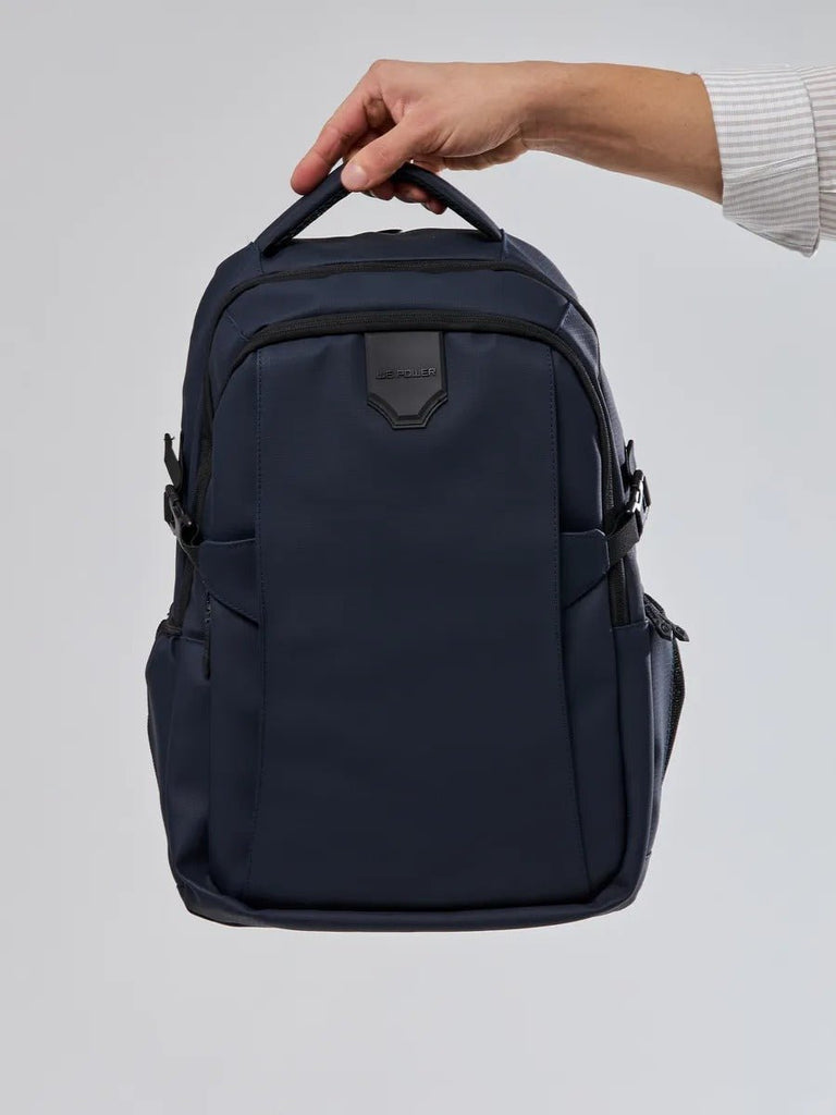 Sac à dos homme grande capacité, multi - compartiments, port USB, imperméable, design ergonomique, modèle Léos - Sac à dos - Bleu