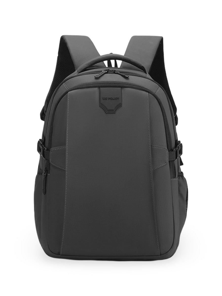 Sac à dos homme grande capacité, multi - compartiments, port USB, imperméable, design ergonomique, modèle Léos - Sac à dos - Gris