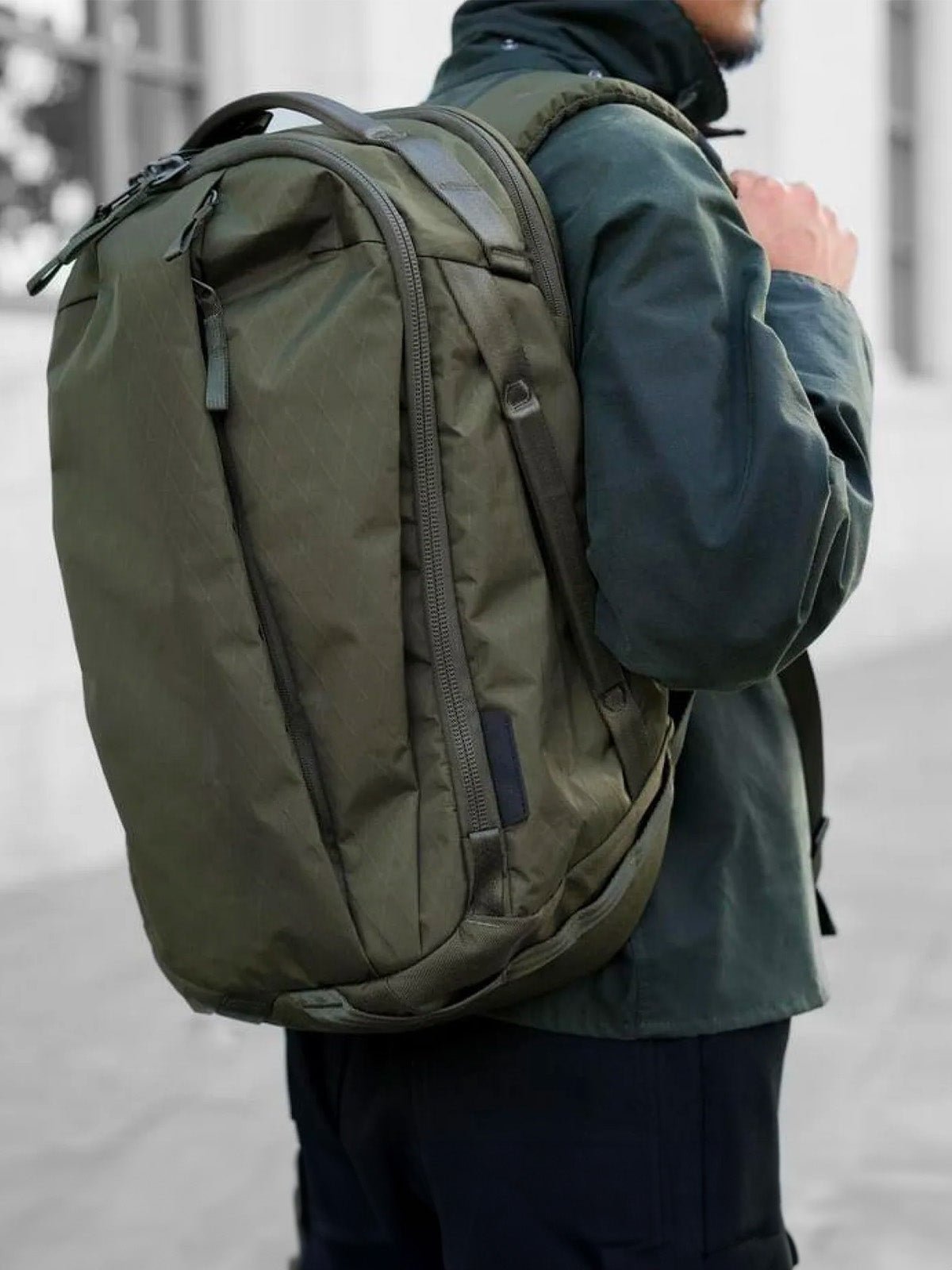 Sac à dos homme, X - PAC imperméable, 26L, compartiment ordinateur, design urbain, sac de sport, modèle Norfa - Sac à dos - Vert