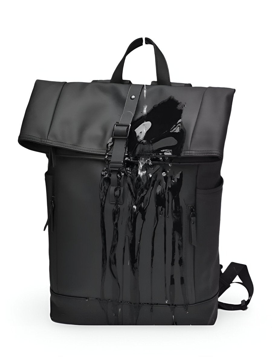 Sac à dos imperméable, grand volume, confort quotidien, au style unisexe, modèle Erwan - Sac à dos - Noir